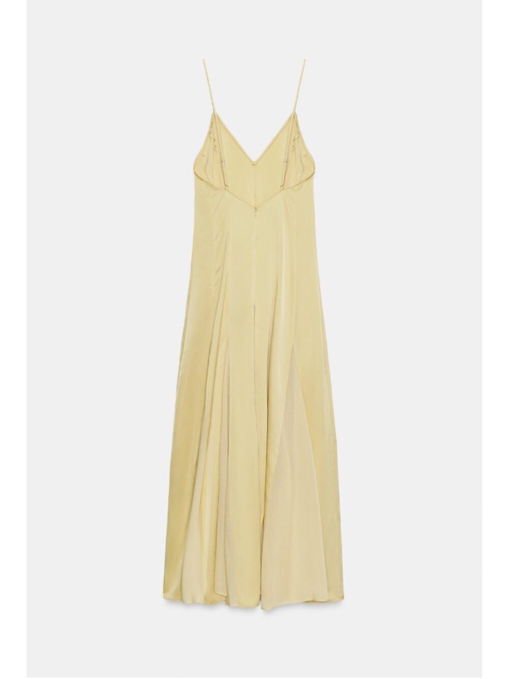NWT Zara Pastel Yellow Combination Slip Dress - Picture 5 of 5